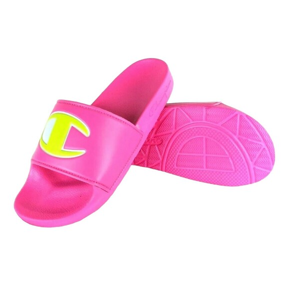 Champion IPO-R Logo Slide Sandals  Youth Girls Size 3  NWT  Hot Pink - Picture 2 of 6